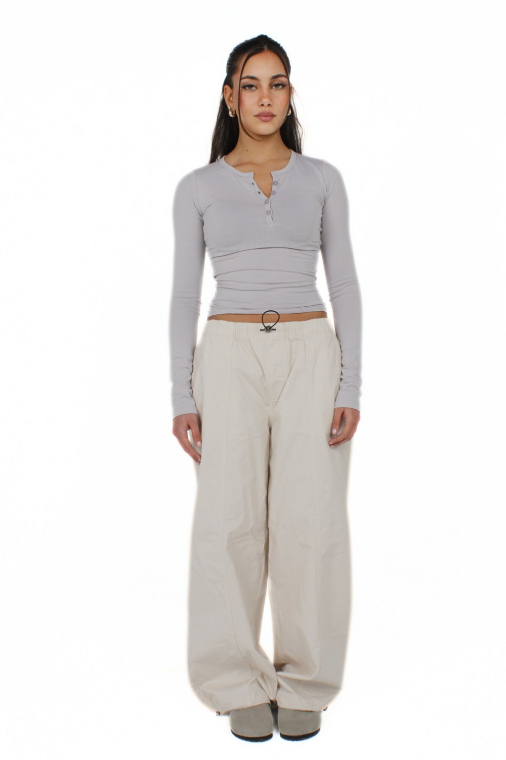 FIT ME LONG SLEEVE BUTTON UP GREY