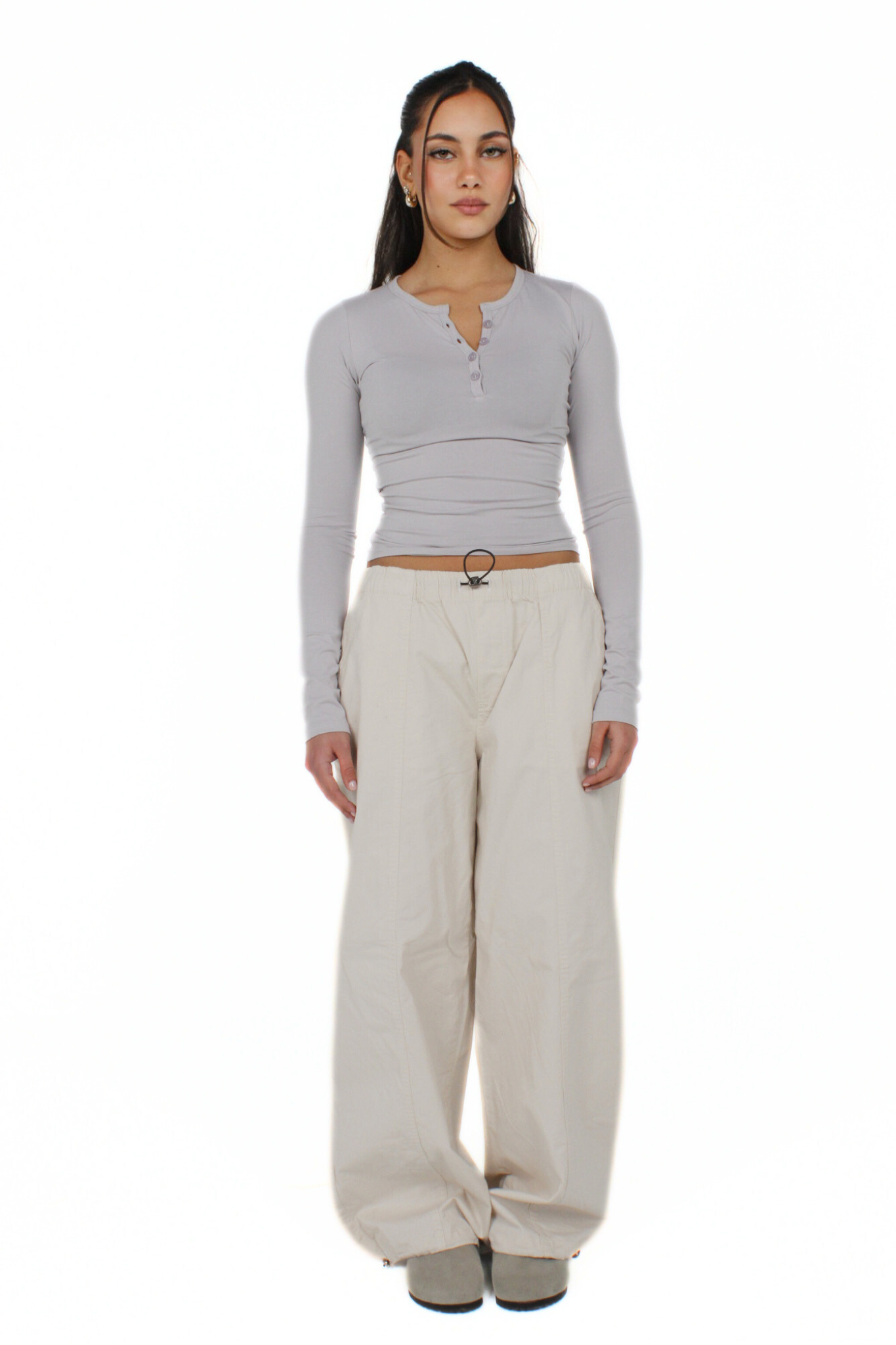 FIT ME LONG SLEEVE BUTTON UP GREY