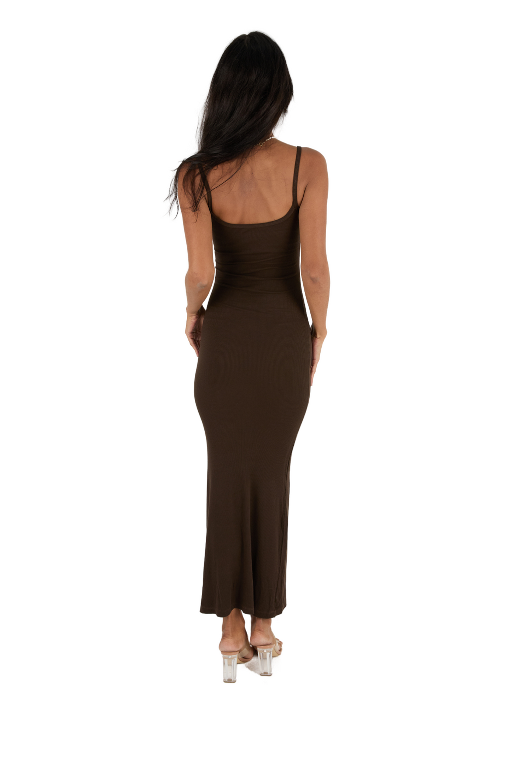 LEILA FIT ME DRESS IN BROWN-SAMPLE SALE INCLUDED
