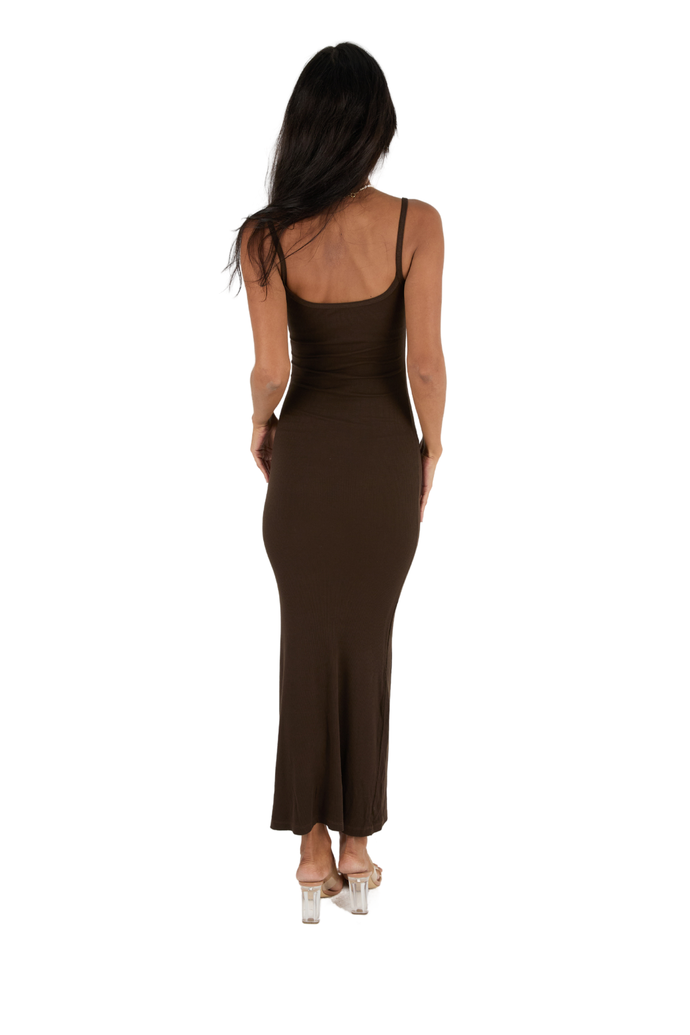 LEILA FIT ME DRESS IN BROWN-SAMPLE SALE INCLUDED