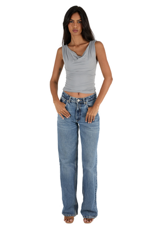 LILY TOP IN SILVER