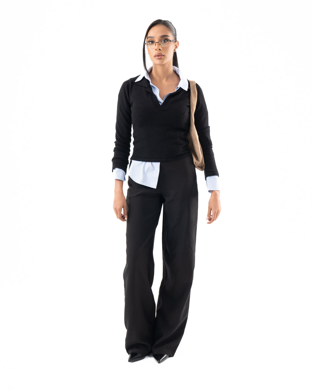 Collar Knit In Black