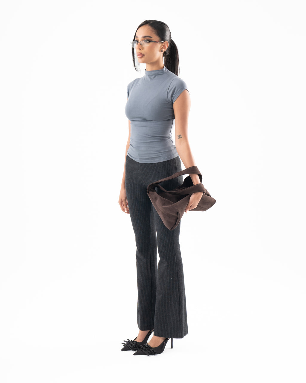 Le Midi Suede Bag Deep Chocolate