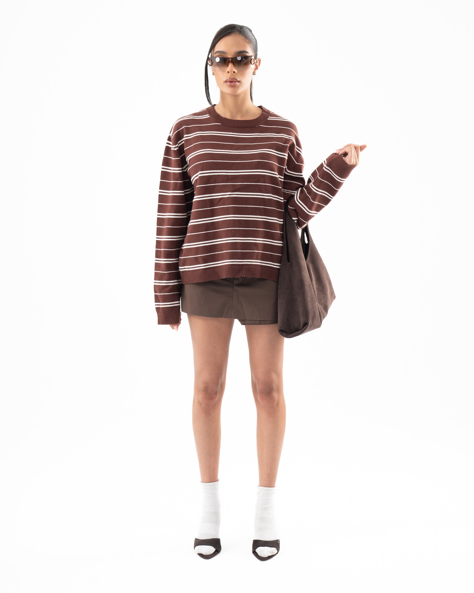Striped Sweater Brown