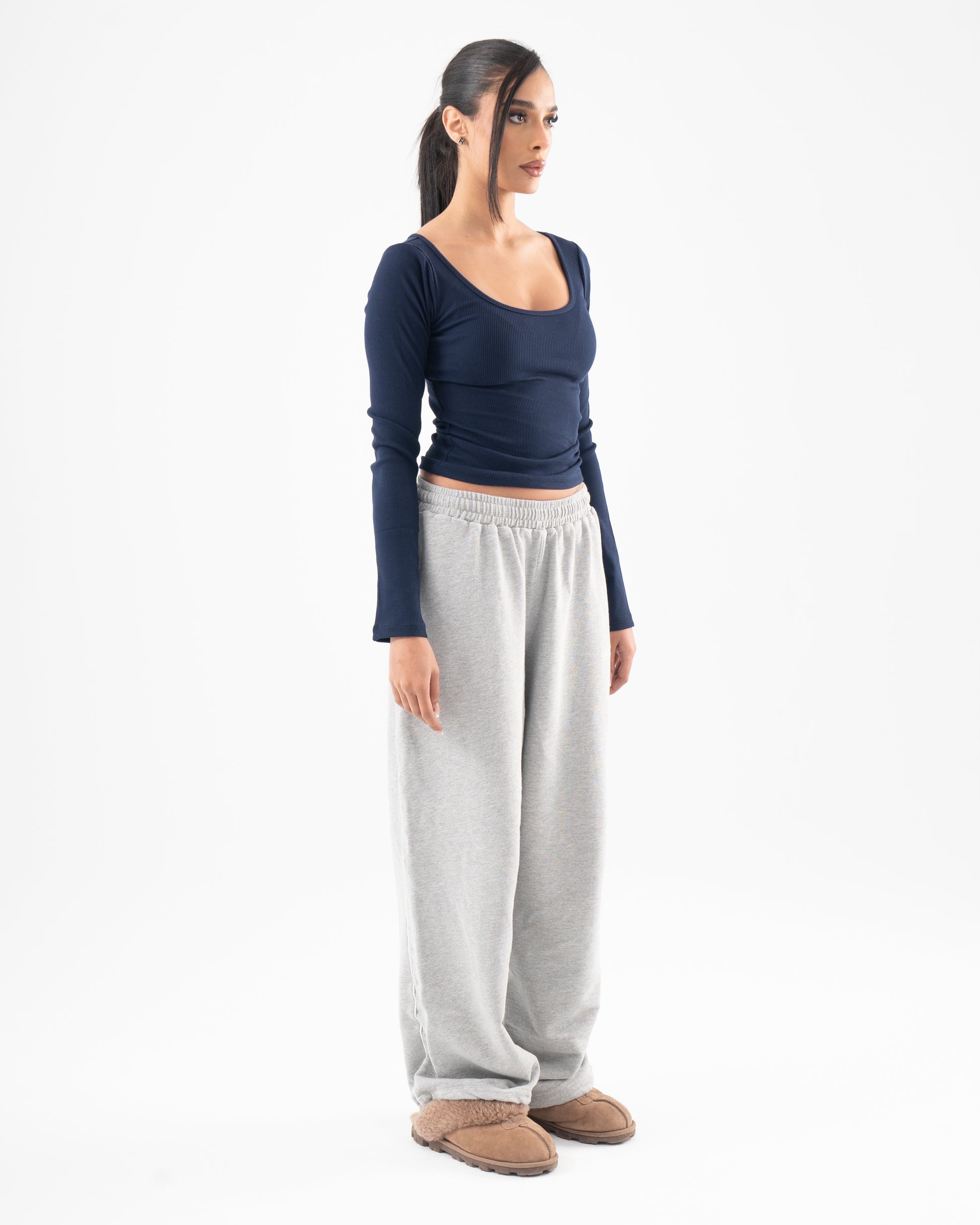 Core Skin Scoop Top In Navy