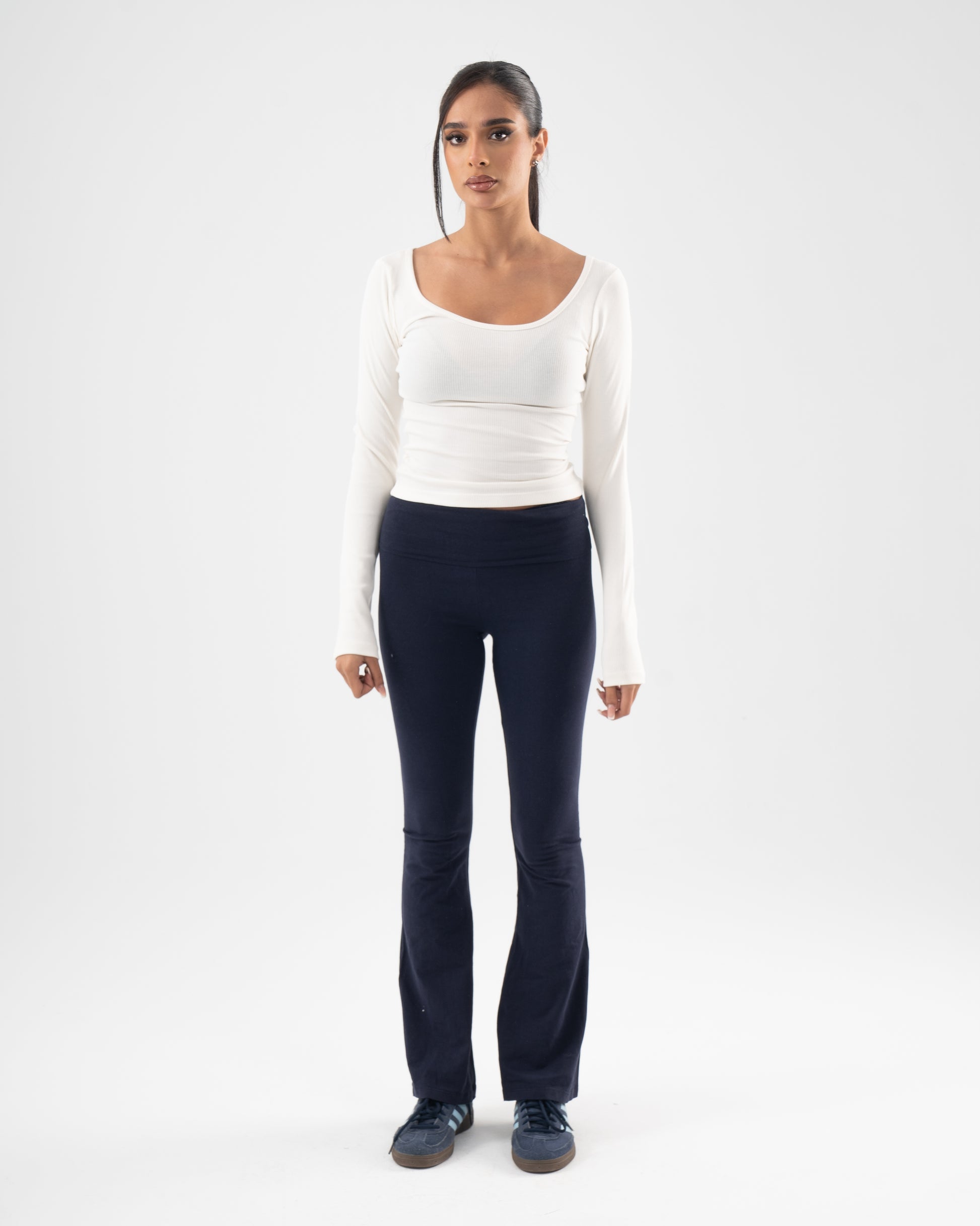 Core Skin Scoop Top In Ecru