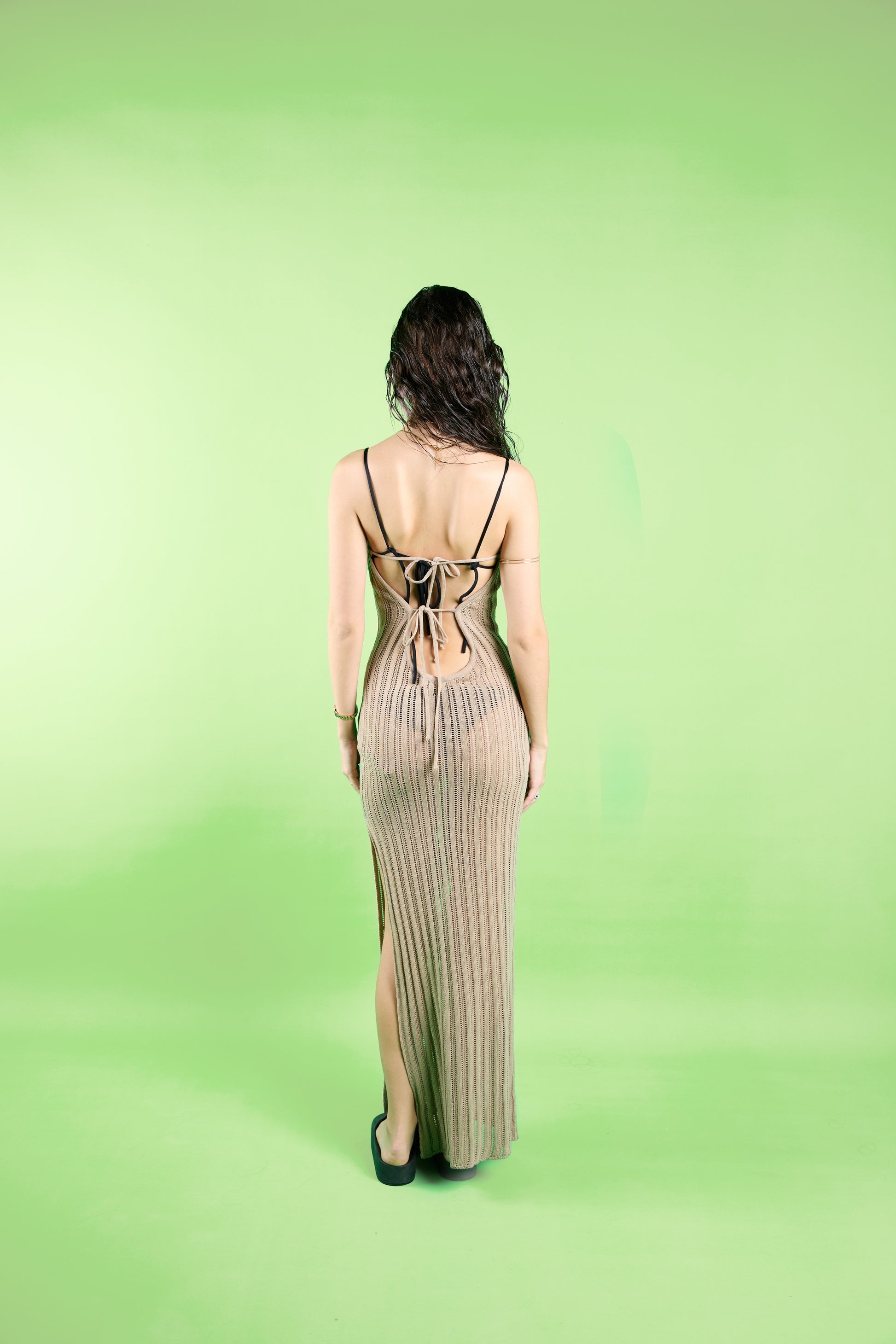 MAYA LONG DRESS IN BEIGE