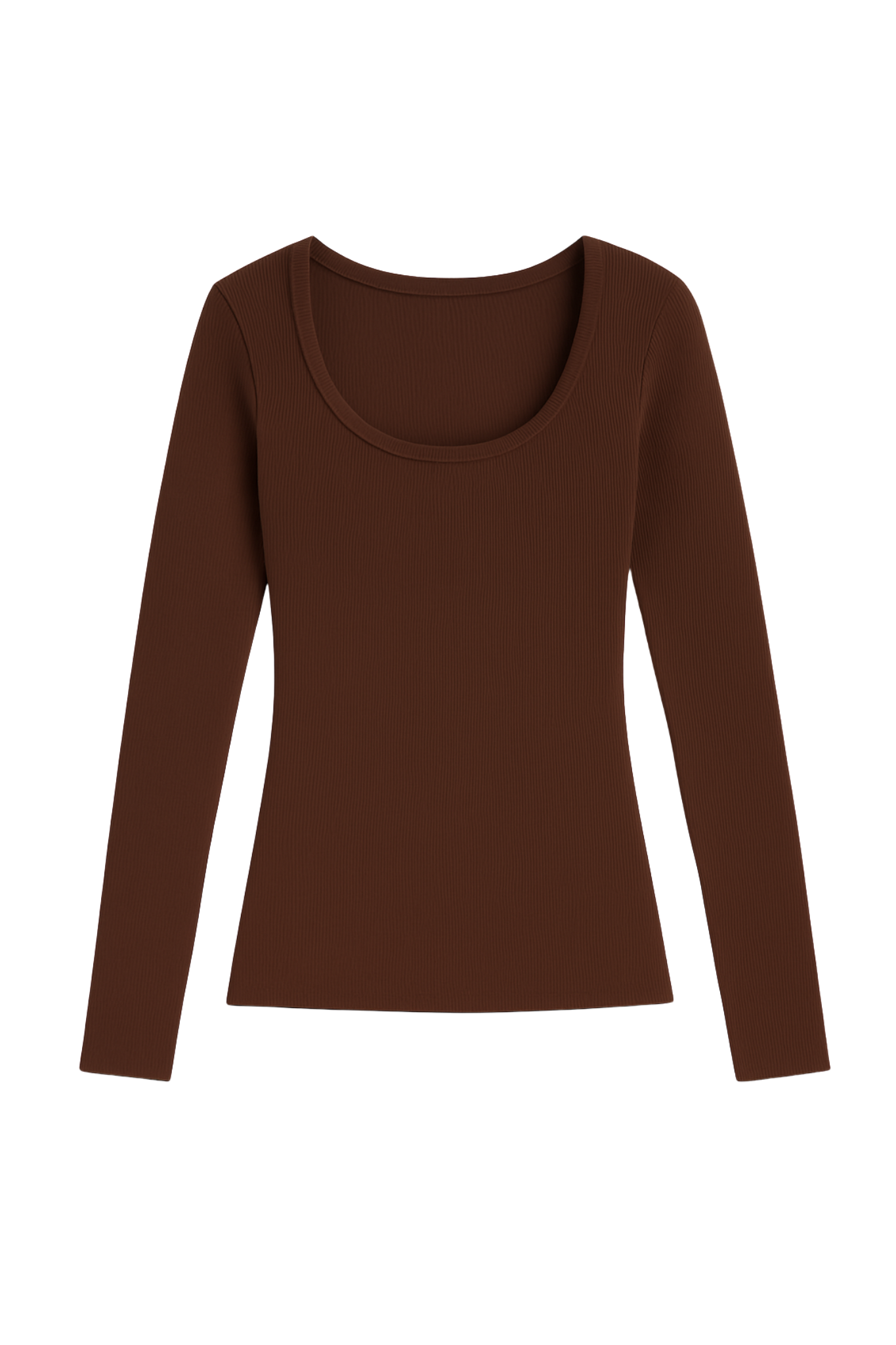 Core Skin Scoop Top In Brown