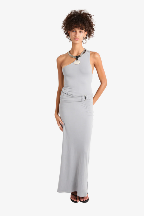 Slate Muse One Shoulder Dress